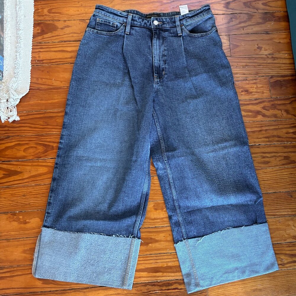 Banana Republic - Wide Leg Crop Jeans - Blue Wash - Size 31